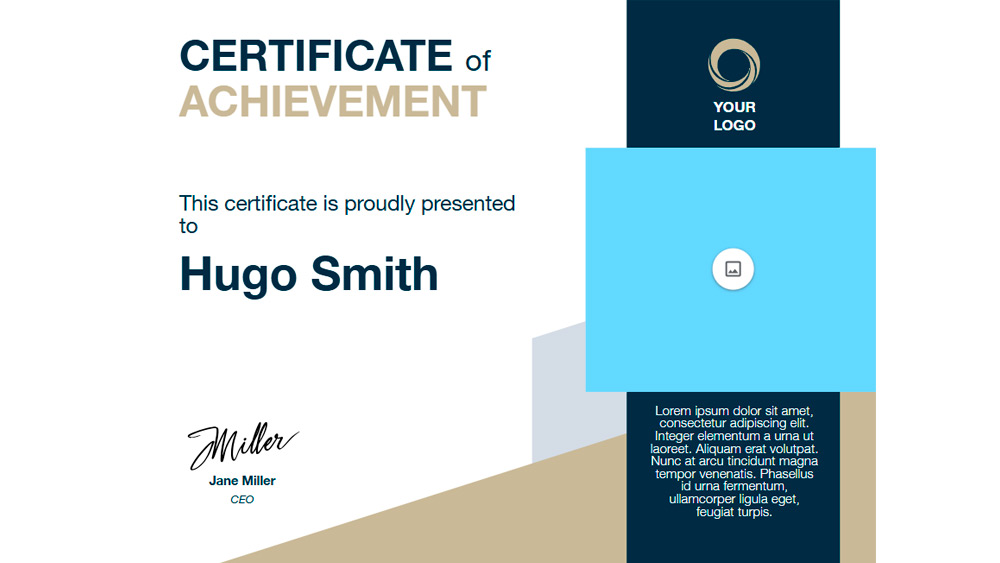 Navy Gold Exec Certificate